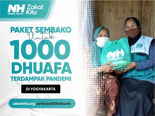 Patungan Rp 10.000 untuk Paket Sembako Dhuafa di Jogja