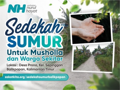 Sedekah Sumur Bor untuk Musholla di Balikpapan