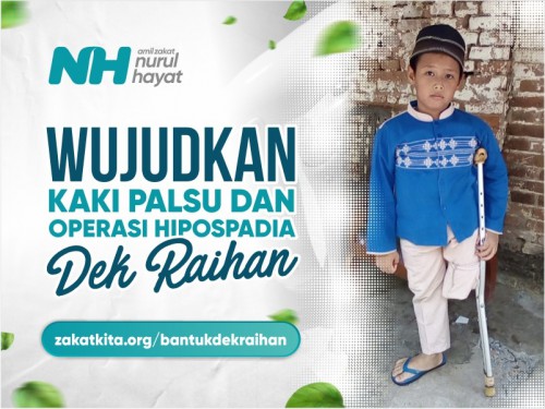 Biaya Operasi Hipospadia dan Kaki Palsu untuk Dek Raihan