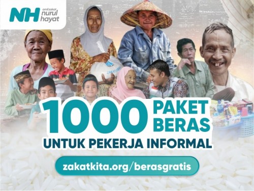 Berbagi 1000 Paket Beras untuk Pekerja Informal