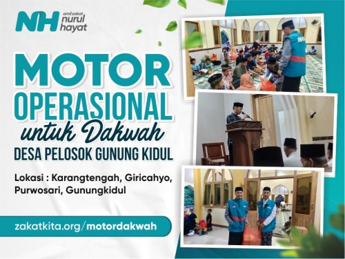 Motor Operasional untuk Kegiatan Dakwah Dai Sahabat Desa Pelosok Gunung Kidul