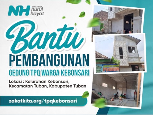 Bantu Pembangunan Gedung TPQ Warga Kebonsari