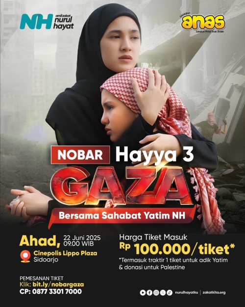{SIDOARJO} - (1 Tiket Nonton + 1 Tiket Traktir nonton Anak Yatim + Donasi Palestina)