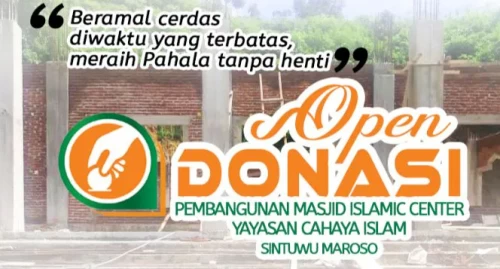 Wakaf Pembangunan Masjid Islamic Csnter Yayasan Cahaya Islam Sintuwu Maroso Poso