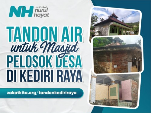 Tandon Air untuk Masjid Pelosok Desa di Kediri
