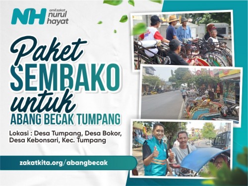 Paket Sembako untuk Abang Becak Tumpang